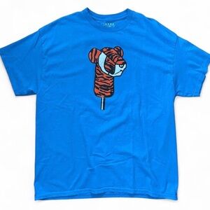 Organic Birdies Men’s Blue Graphic Tiger Tee 🏌
